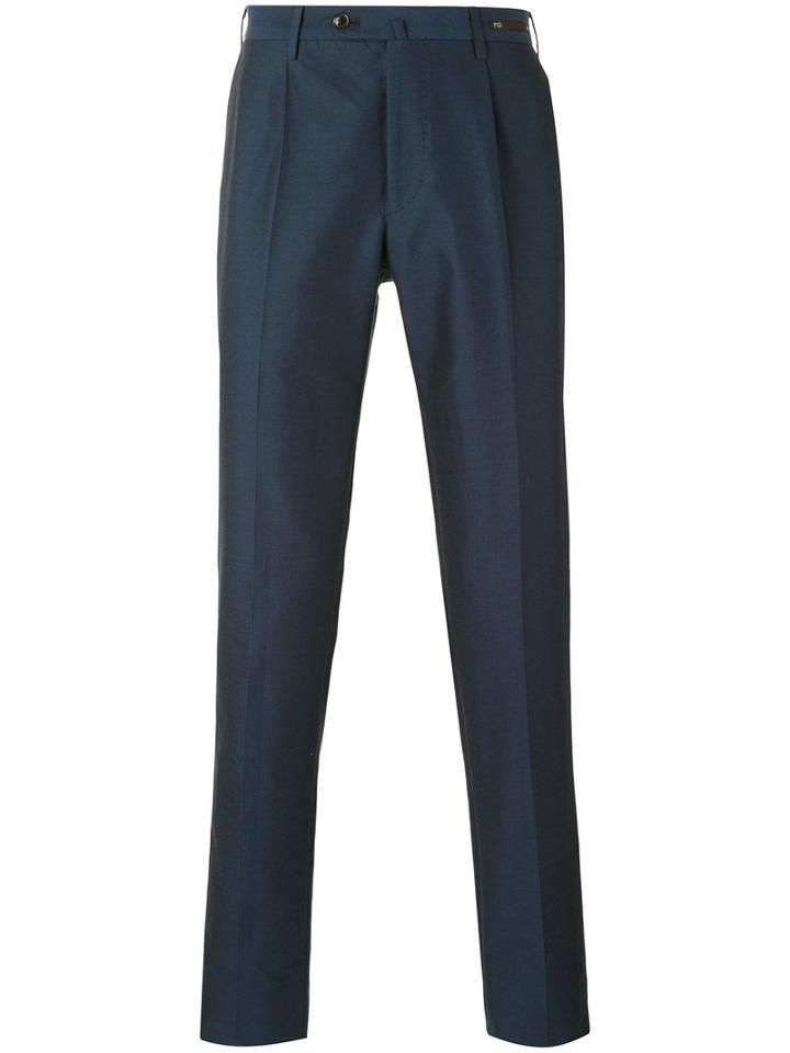 Pt01 - Slim-fit Tailored Trousers - Men - Cotton - 50, Blue, Cotton