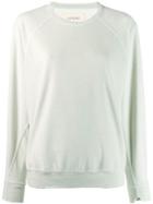The Great. Velour College Sweatshirt - Green