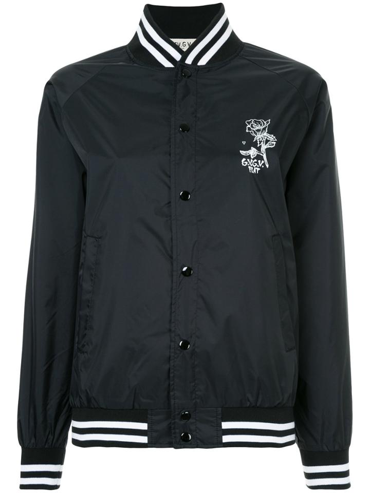 G.v.g.v.flat Printed Stadium Bomber Jacket - Black