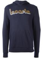 Lacoste Logo Print Hoodie, Men's, Size: 3, Blue, Polyamide/viscose