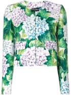 Dolce & Gabbana - Hydrangea-print Cropped Jacket - Women - Silk/cotton/polyester/viscose - 40, Silk/cotton/polyester/viscose