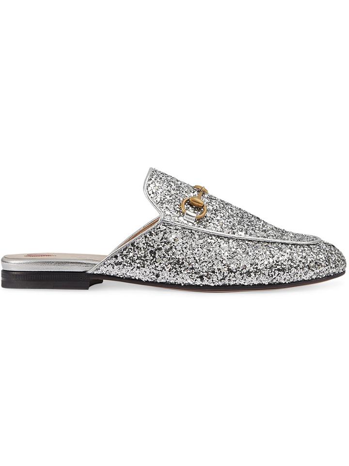Gucci Slipper Princetown Glitter - Grey