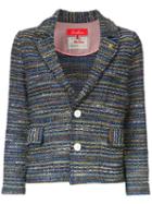 Coohem Lightweight Tweed Jacket, Women's, Size: 40, Blue, Cotton/acrylic/nylon/paper Yarn