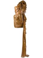 Maticevski Ruffled One Shoulder Dress - Brown
