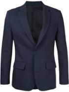Fitted Blazer - Men - Cotton/nylon - 2, Blue, Cotton/nylon, Yoshio Kubo