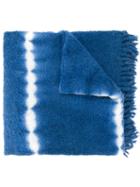 Suzusan Tie-dye Scarf, Adult Unisex, Blue, Polyamide/alpaca