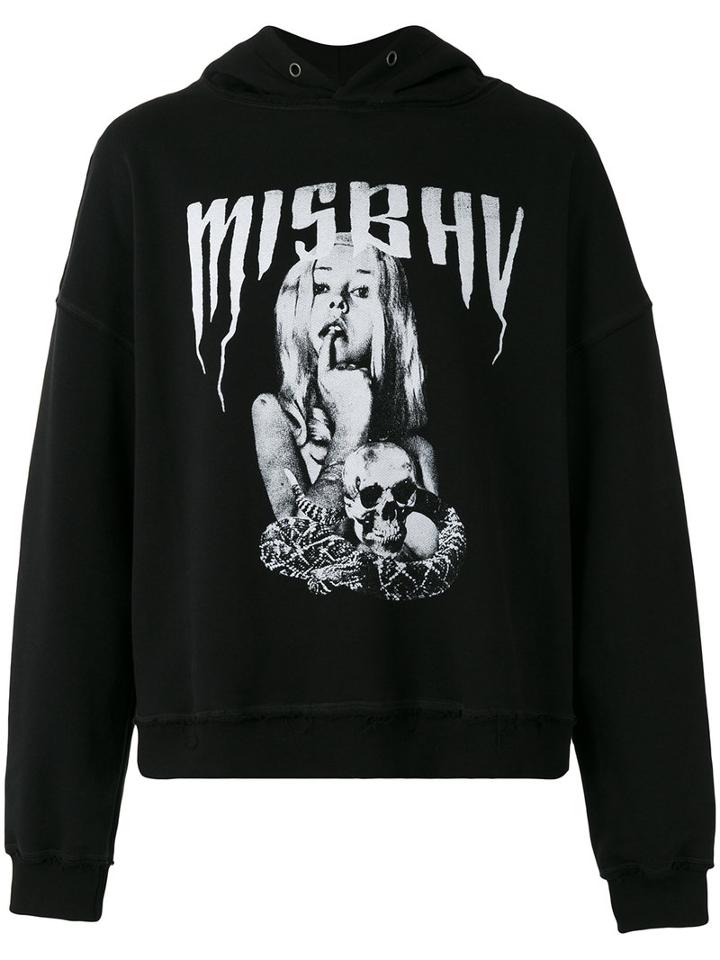 Misbhv Photo Print Hoodie, Men's, Size: Medium, Black, Cotton/polyamide