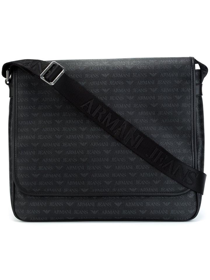 Armani Jeans Logo Print Shoulder Bag