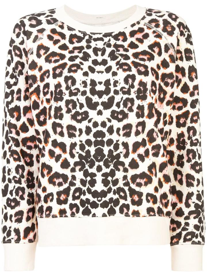 Mother Leopard Print Sweatshirt - White