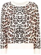 Mother Leopard Print Sweatshirt - White