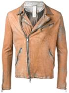 Giorgio Brato Worn Out Effect Leather Jacket - Neutrals