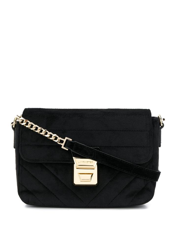 Lancaster Ribbed Crossbody Bag - Black