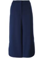 Armani Collezioni Cropped Palazzo Pants, Size: 44, Blue, Polyester