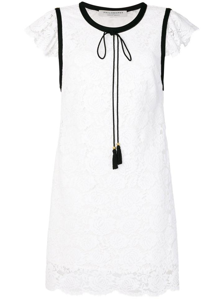 Philosophy Di Lorenzo Serafini Lace Shift Dress - White