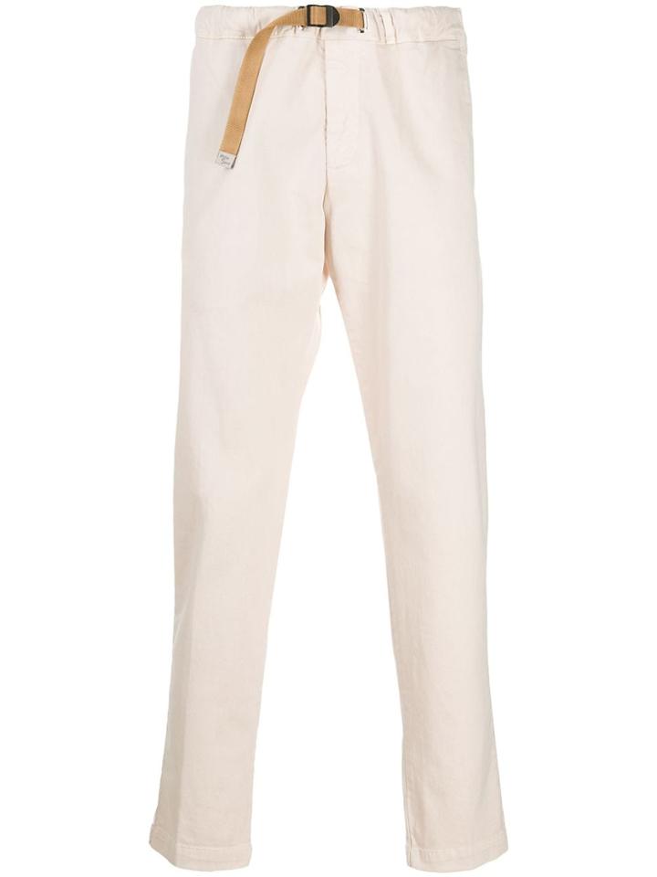 White Sand Buckle-fastening Trousers - Neutrals