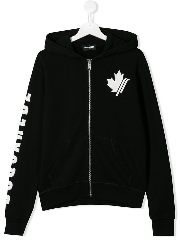 Dsquared2 Kids Maple Leaf Padded Jacket - Black