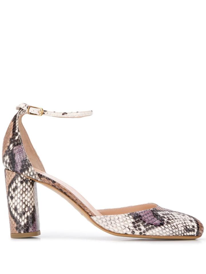 Lenora Phyton Print Pumps - Neutrals