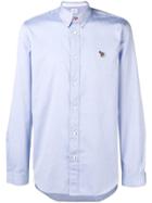 Ps By Paul Smith Zebra Patch Button-down Shirt - Blue