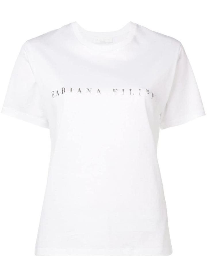 Fabiana Filippi Logo Print T-shirt - White