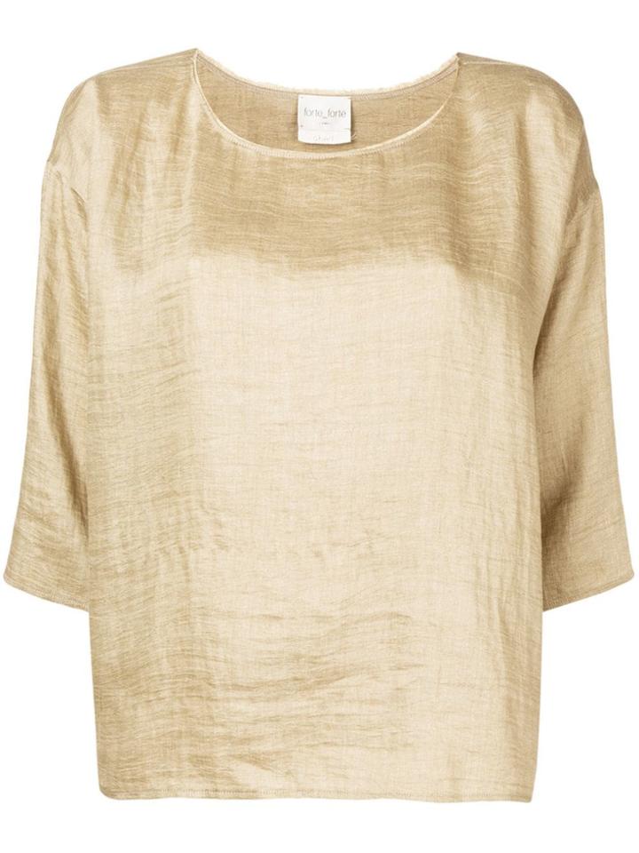 Forte Forte Three Quarter Sleeve Blouse - Neutrals