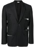 Comme Des Garçons Homme Plus Slash Cut Blazer - Blue