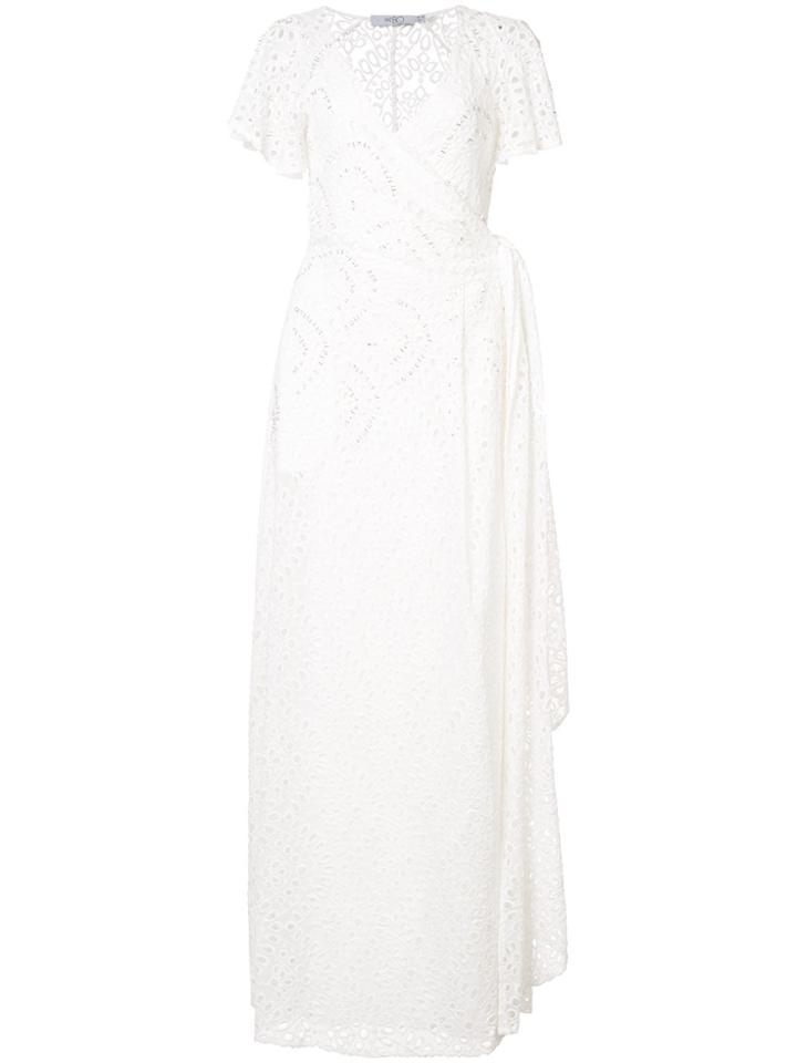Patbo V-neck Wrap Dress - White