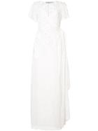 Patbo V-neck Wrap Dress - White