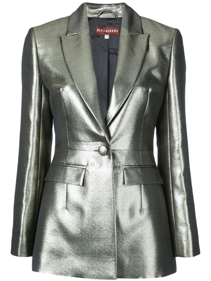 Alexa Chung Metallic Blazer - Gold