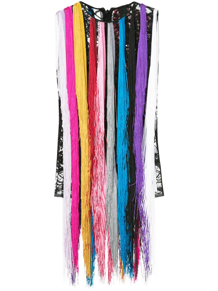 Romance Was Born I Feel Love Fringe Top - Black