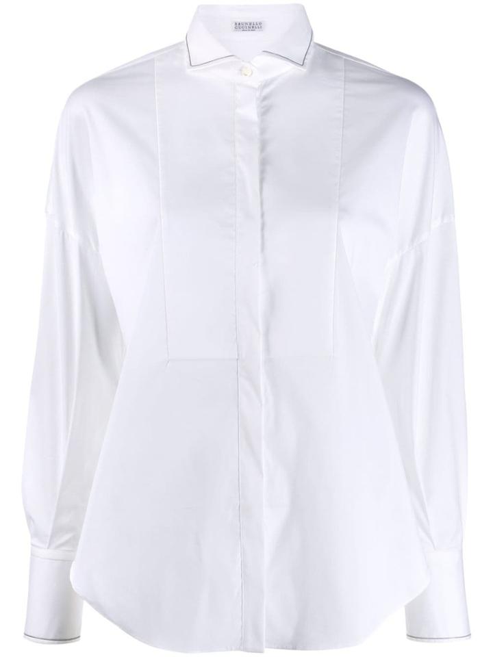 Brunello Cucinelli Bead Detail Shirt - White