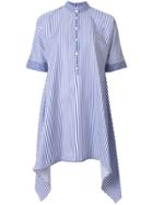 Mariuccia Striped Shirt Dress - Blue
