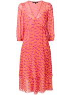 Luisa Cerano Zebra Pattern Ruffle Dress - Pink