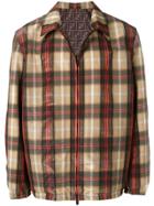 Fendi Check Shirt Jacket - Brown