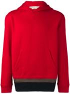 Marni Patched Hem Hoodie - Red