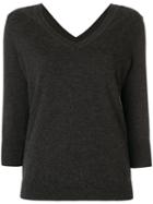Isabel Marant Étoile - V Neck V Back Sweater - Women - Cotton/wool - 40, Grey, Cotton/wool