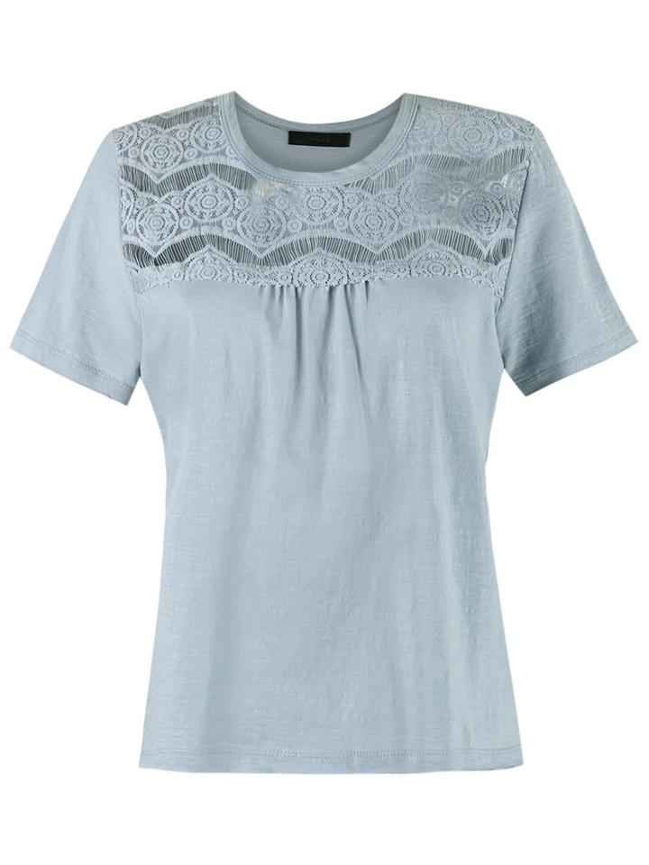 Talie Nk Lace Insert Top, Women's, Size: Medium, Cotton