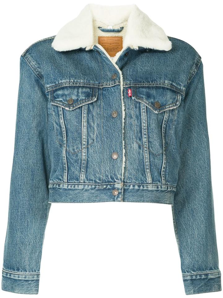 Levi's Cropped Sherpa Jacket - Blue