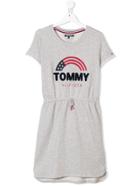 Tommy Hilfiger Junior Teen Short-sleeve Logo Dress - Grey