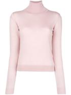 Emilio Pucci Roll Neck Long Sleeved Knit Top - Pink