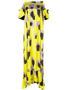 Just Cavalli Off-shoulder Long Dress - Yellow