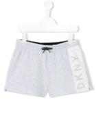 Dkny Kids - Logo Print Shorts - Kids - Cotton/polyester/viscose - 16 Yrs, Girl's, Grey