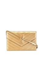 Saint Laurent Eyewear Monogram Logo Cross-body Bag - Gold