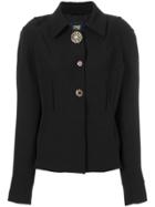 Cavalli Class Classic Collar Buttoned Jacket - Black