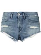 3x1 Distressed Shorts, Women's, Size: 26, Blue, Cotton