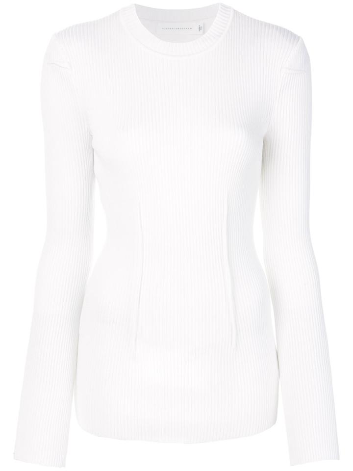 Victoria Beckham Ribbed Top - White