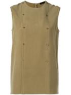Joseph Double-breasted Buttoned Tank - Green