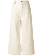 Cotélac Wide-legged Cropped Jeans - Nude & Neutrals
