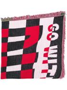 Diesel Red Tag Jacquard Scarf - Black