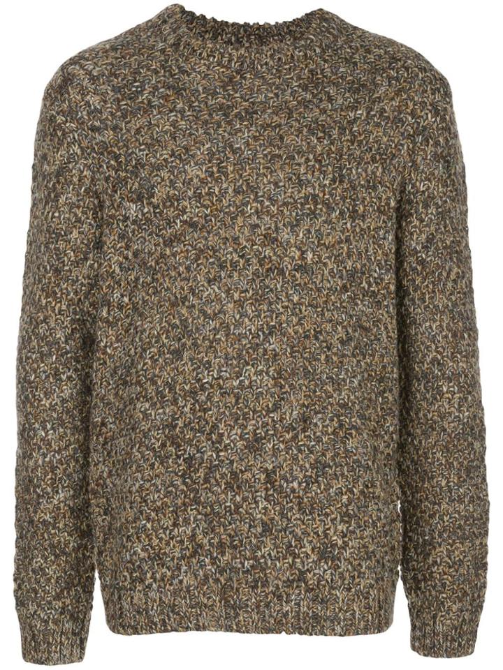 Folk Mixed Yarn Crew - Brown