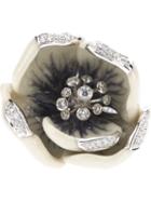 Madame 18kt White Gold And Diamond Tulip Ring, Women's, Size: 6, Metallic